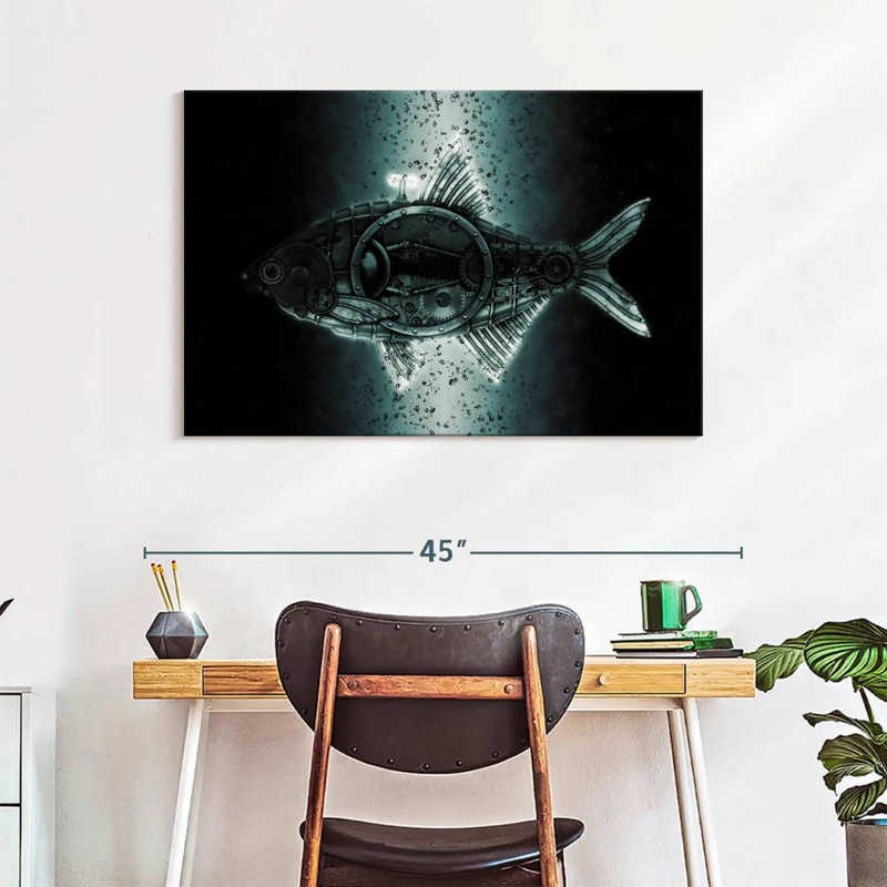 Kelan Steampunk Bream, 26" H x 39" W