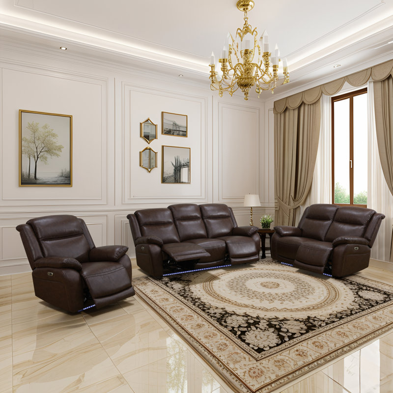 Ensemble de canapé inclinable 3 pièces Claret