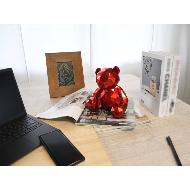 Animals Figurines & Sculptures, 20cm H x 18cm W x 16cm D, Shiny Red