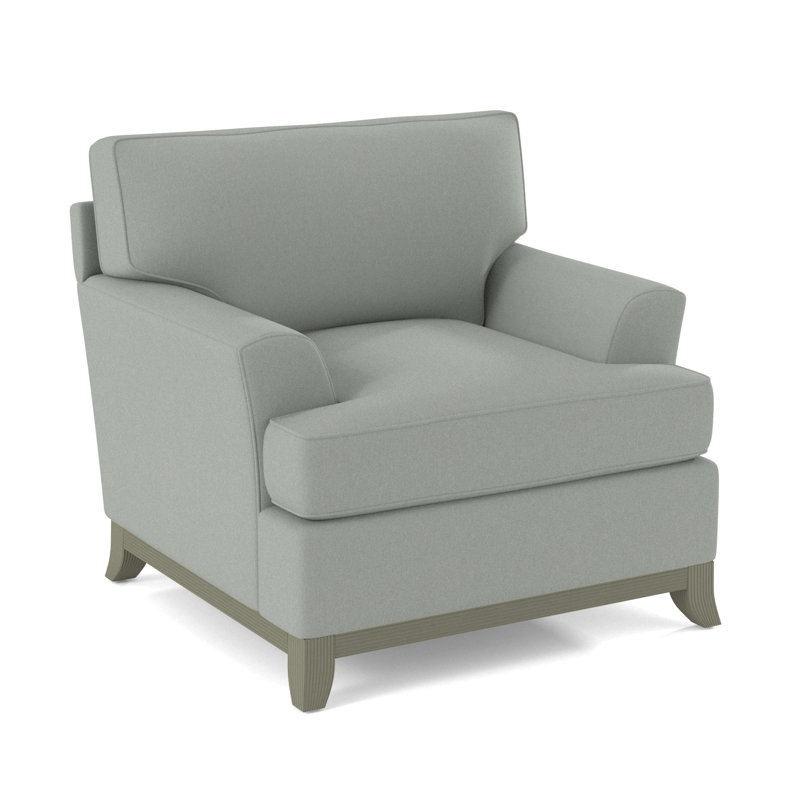 Oaks Way Armchair, Greystone, White Performance Fabric; 0851-94