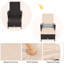 Chaise longue en rotin PE avec accoudoirs inclinables et réglables, brun, beige