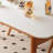 Simple Solid Color Rock Slab Cherry Wood Table Set-107265628