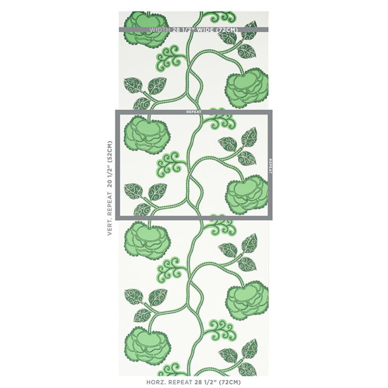 Papier peint Schumacher x Neisha Crosland, Jade