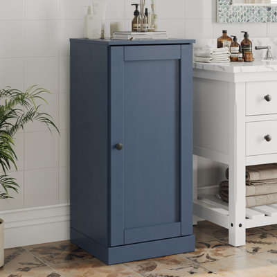 100% Solid Wood 16.5" Bathroom Storage Cabinet with Shaker Door & Adjustable Shelves
