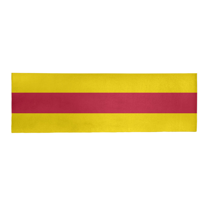 Tapis de zone jaune/rouge rayé St Louis, Tapis de couloir 2 pi 6 po x 8 pi