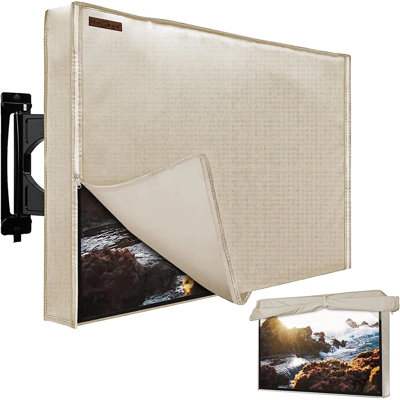 Waterproof Outdoor TV Cover, 600D Heavy Duty 4-Season Weatherproof TV Protectors