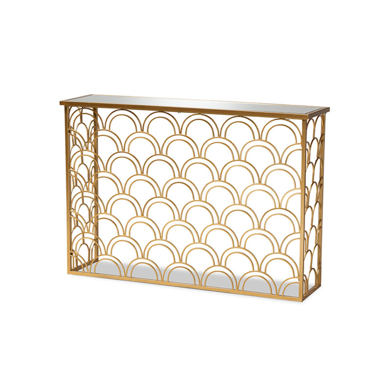 Cerah 47.2'' Glass Top Console Table