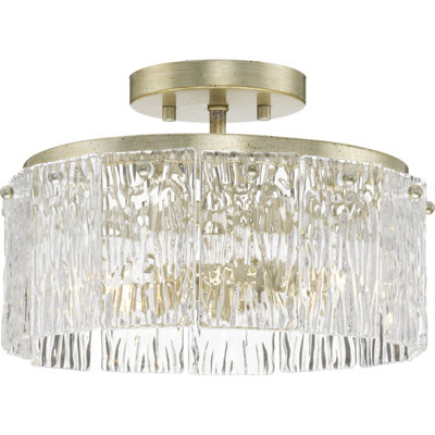Belteau Glass Semi-Flush Mount Light