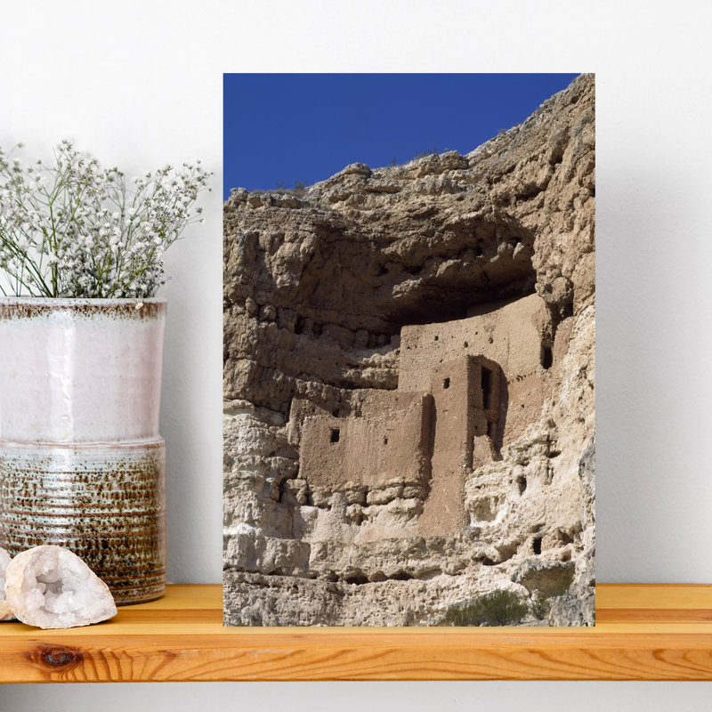 Low Angle View Of Ruins On A Cliff Montezuma Castle Verde Valley Yavapai County Arizona USA by Gerald L. French - Wrapped Canvas Print