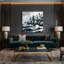 Art mural sur toile gris nautique Maine-1631248222