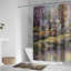 Rideau de douche Thomas Kinkade Sunset on Lamplight Lane-99364806