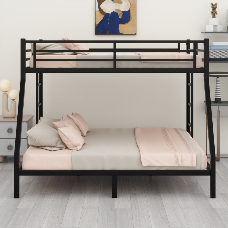 Metal Bunk Bed, Queen Over King