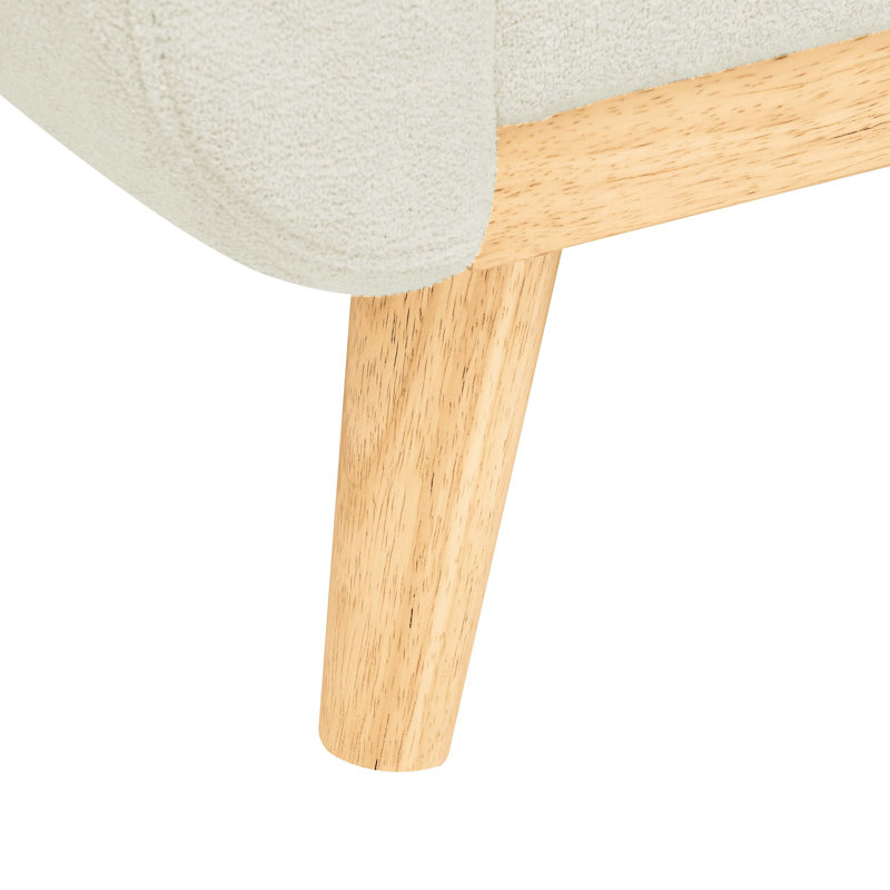 Canapé en tissu d'ameublement Mid-Century, Crème