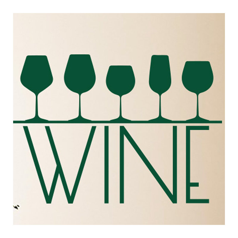 Food & Beverage Non-Wall Damaging Wall Decal, Dark Green, Medium