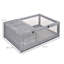 Tortoise House with Mesh Roof Small Pet Reptile Wooden House - Grey