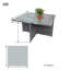 Ensemble de salle à manger en osier PE avec cadre en aluminium - Table ronde avec trou pour parasol et plateau en verre trempé-92805564