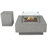 Manhattan 36" Outdoor Concrete Fire Table 45,000 BTU - Includes Lava Rocks & PVC Cover-302516613-355425722