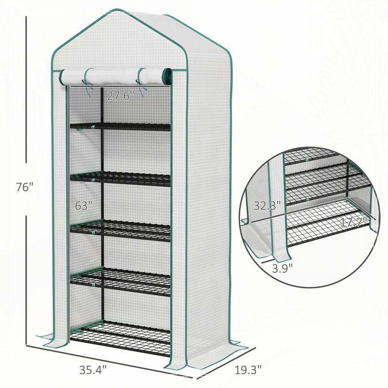 Small Portable Greenhouse,Convenient Mini Greenhouse, White