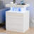 Chappa Manufactured Wood Nightstand with Wireless Charging Station, LED Lights and 3 Drawers-396325917