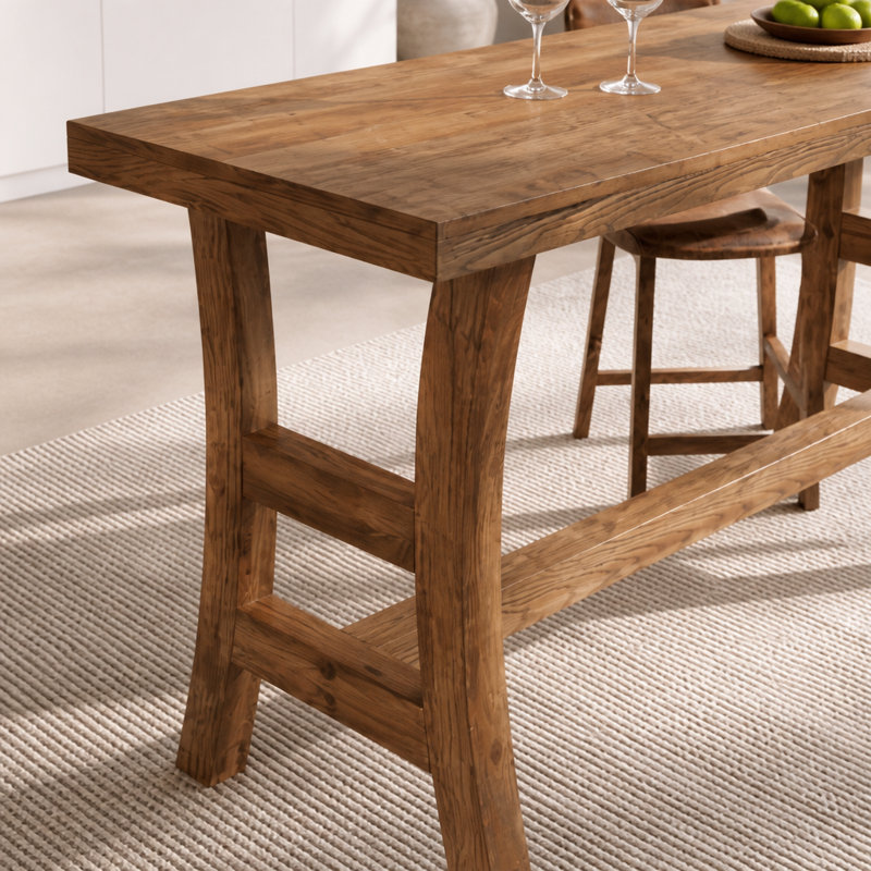 with Solid Wood Base Dining Table