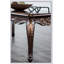 Table basse rectangulaire 1 pièce avec style traditionnel, pieds courbés, structure en bois massif et motif sculpté complexe