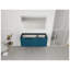 Meuble-lavabo mural 46,88 po avec 3 portes à fermeture en douceur bleu lac
