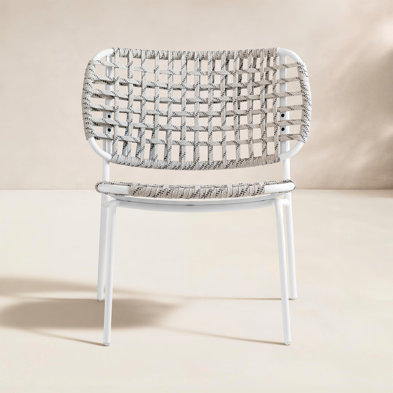 Yo! Patio Side Chair, Matt Optic White