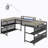 Natoria L-Shaped Metal Base Credenza Desk-969487906