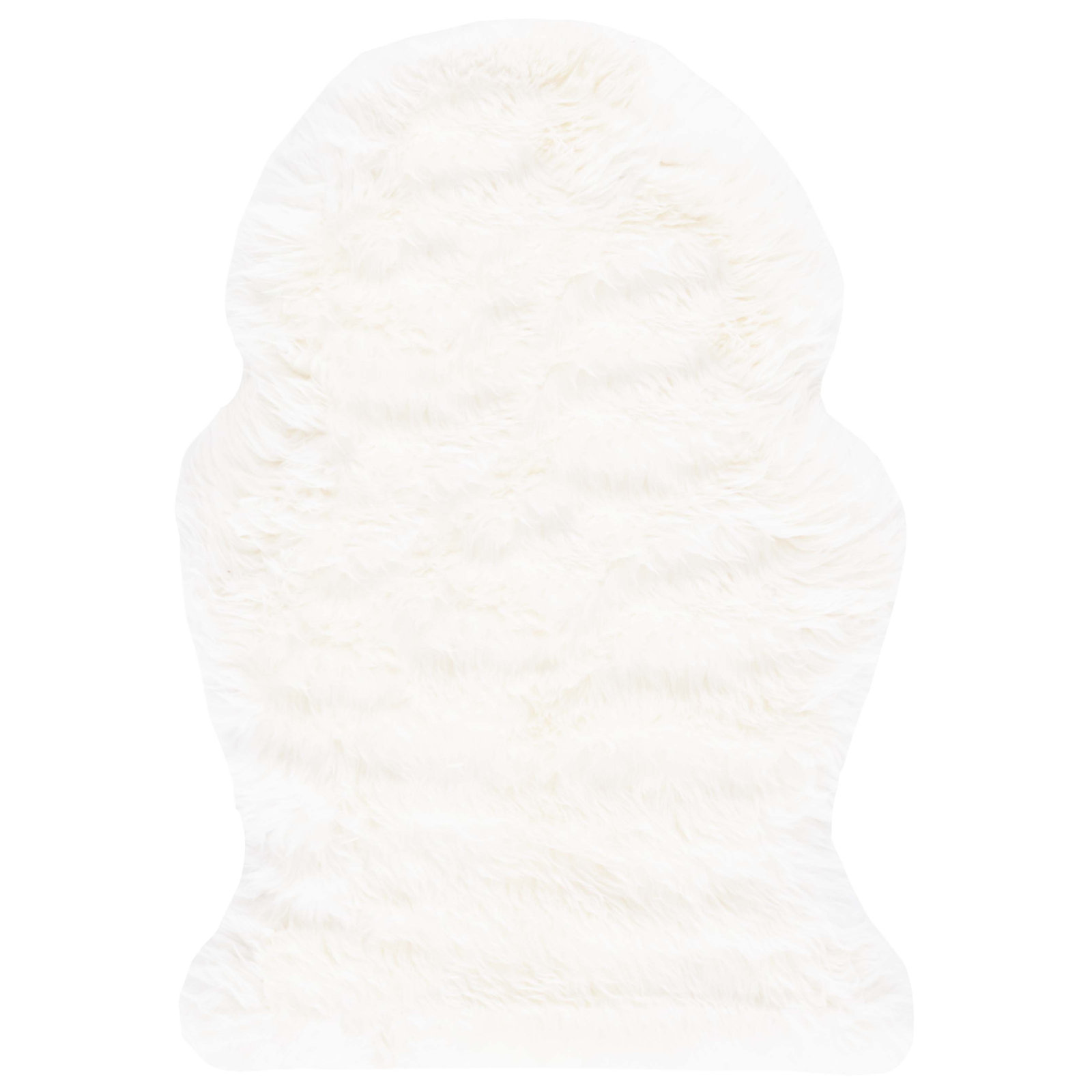 Mera Handmade Sheepskin White Area Rug, Rectangle 2' x 4'