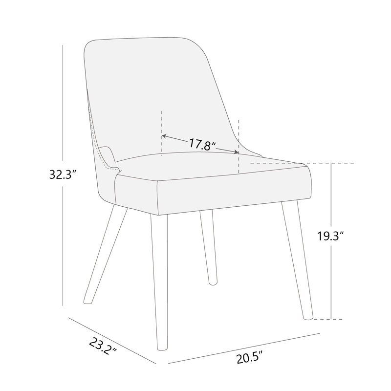 Chaise d'appoint rembourrée en bois massif Bremment, Blanc