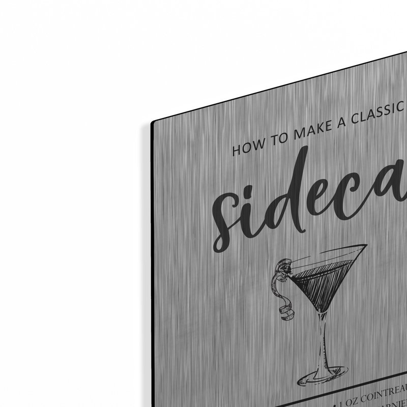  Art mural en métal «Sidecar» par 16 po x 24 po, H 24 po x l 16 po