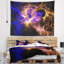 Abstrait ailes d'anges bleues en tapisserie noire-28505656
