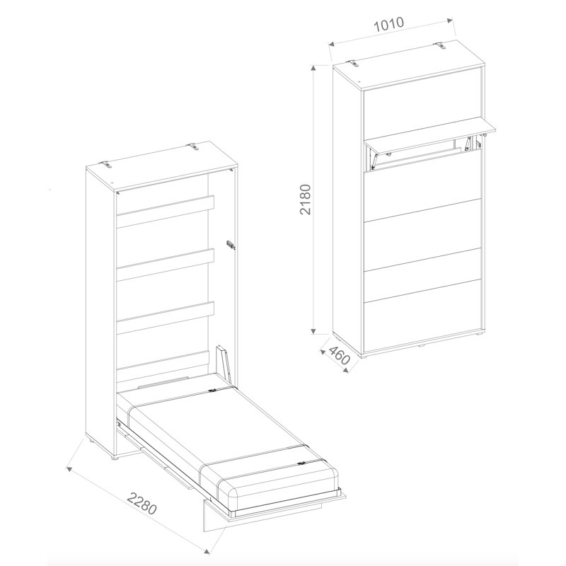 Navi Daybed, Grey, Small Single (2'6)