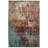 Crittenden Modern Abstract Rust and Blue Area Rug with Short Fringe-26348566