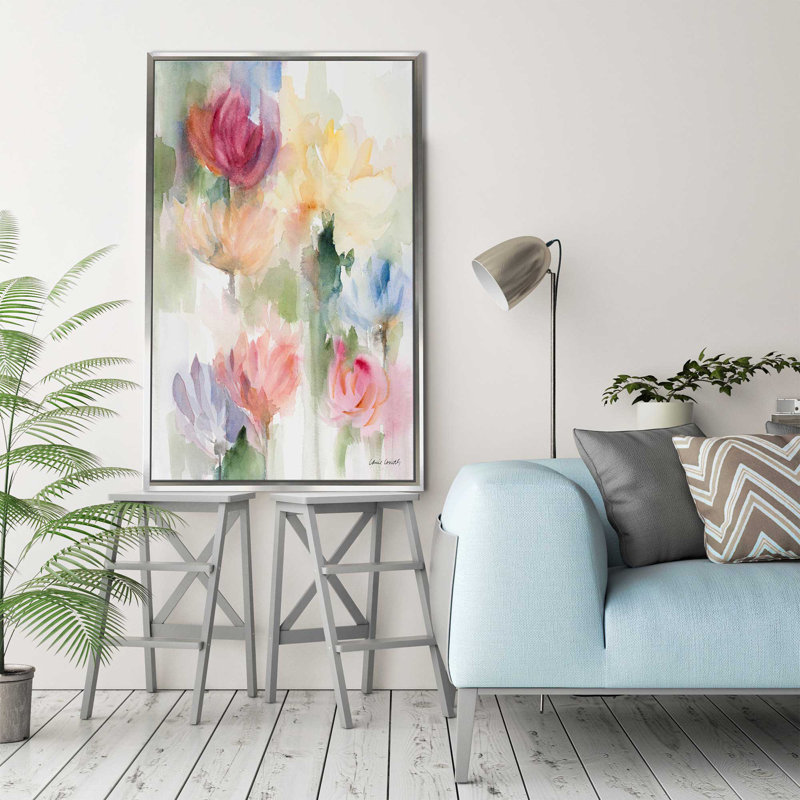 «Gardening in the Rain», reproduction d'art sur toile encadrée, H 33,5 po x l 21,5 po x P 2 po