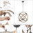 Mazhar 4-Light Globe Wood Chandelier Dimmable