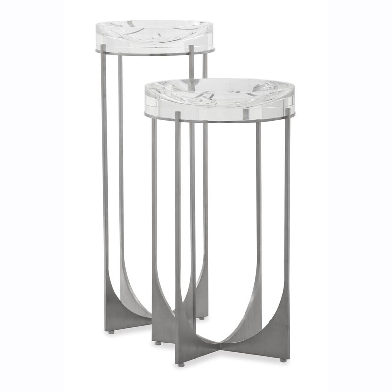 Svelte Martini Table I, Silver, 20.5" H x 12" W x 12" D