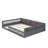 Upholstered Platform Bed Frame with Safety Guardrail-128932949