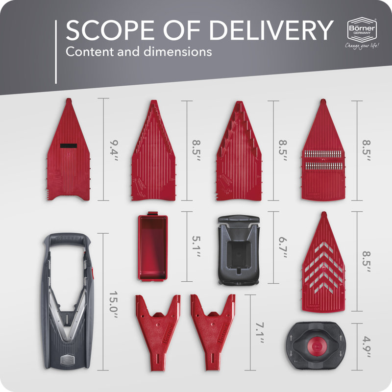Borner Vital Mandoline, Professional Set