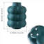 Vase en céramique, vase à fleurs séchées modernes, vase bleu sarcelle à pois surélevés, décoration de la maison Boho-1323963713