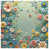 Vert / rose / jaune floral