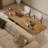 Brown + Black Rectangular Solid Wood  desk-1391173569