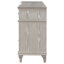 Commode 9 tiroirs Nela Chêne argenté