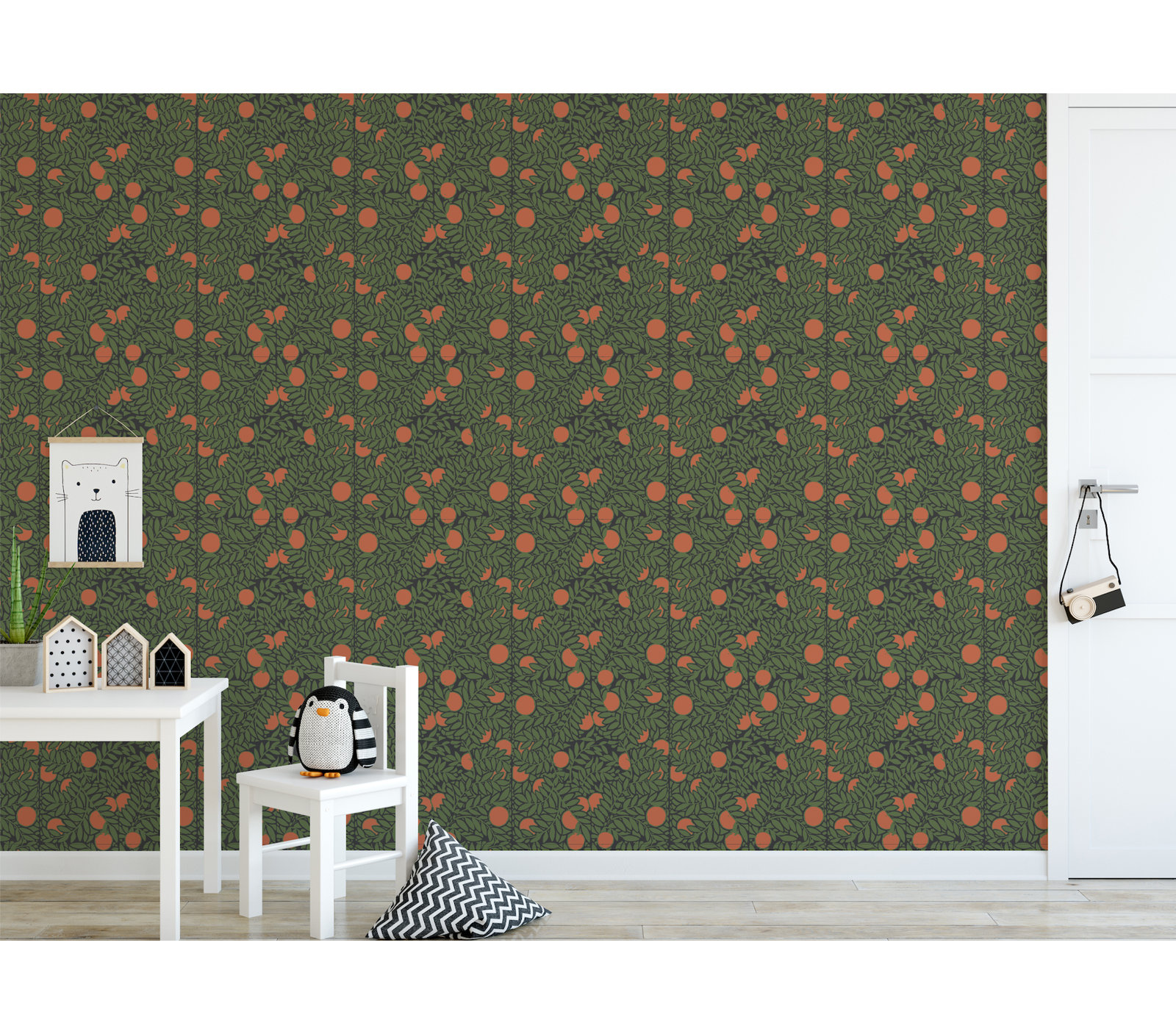 Signature Self-Adhesive Wallpaper, Forest Green, Non-pasted, Paper