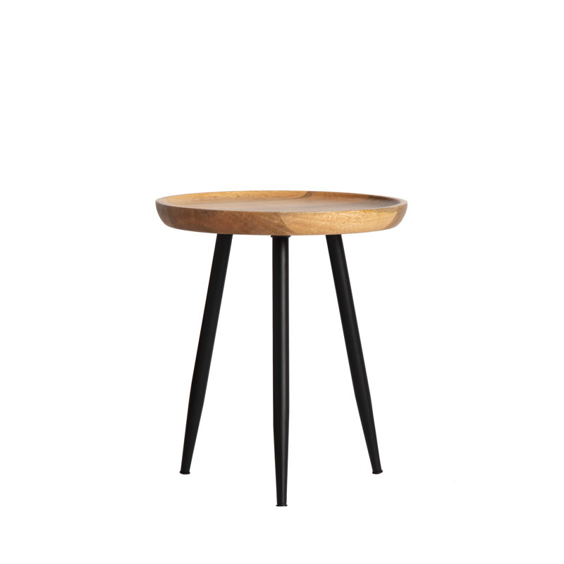 Derik Solid Wood Side Table, Natural