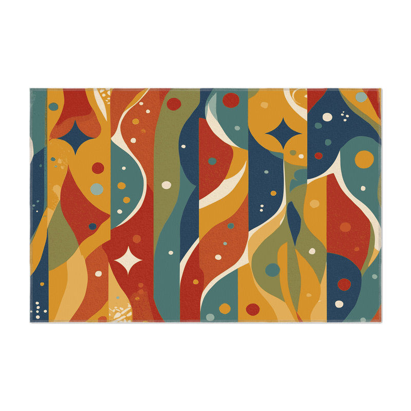 Spirited Wiggle Indoor And Outdoor Area Rug, Rectangle 5' x 7'