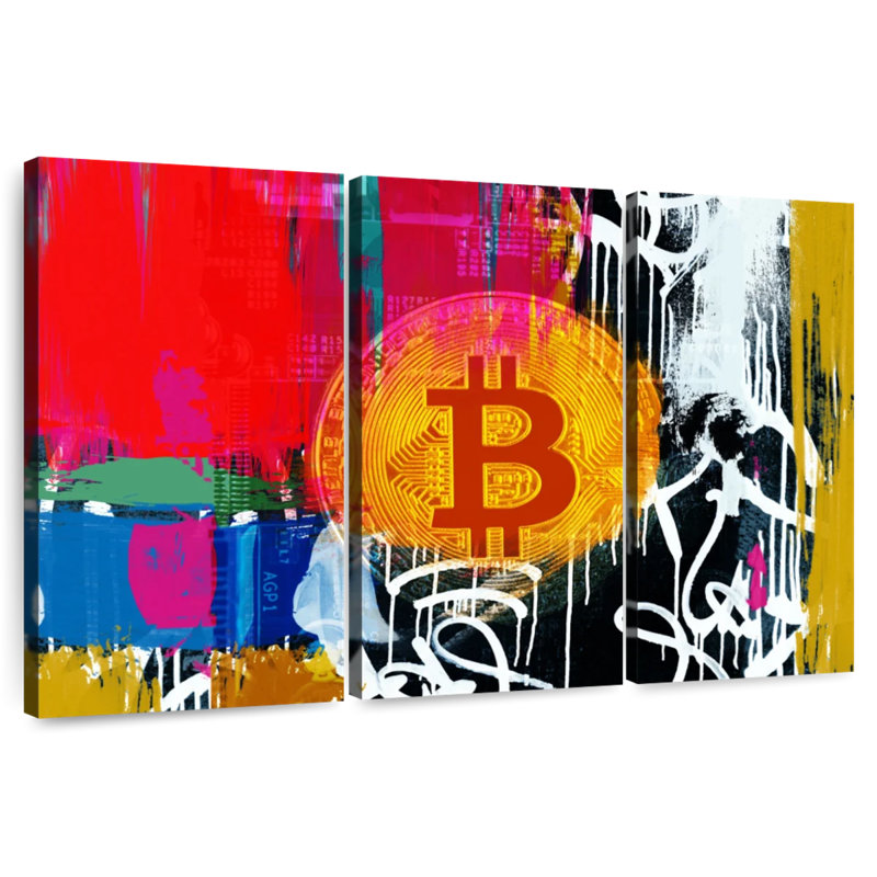 Kerner Cryptocurrency Bitcoin, 36" H x 57" W