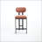 26 Upholstered Fabric Barstool - Black Metal Legs-287971095