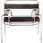 Danta Saddle Leather and Artificial Leather Accent Chair with Stainless Steel Frame-1255753537
