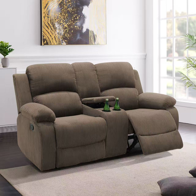 68" Manual Reclining Loveseat, Coffee